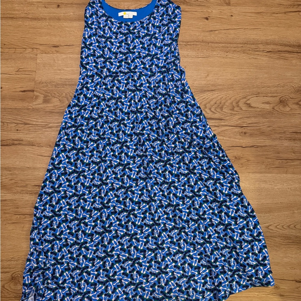 Boden Blue Midi dress. Peacock.